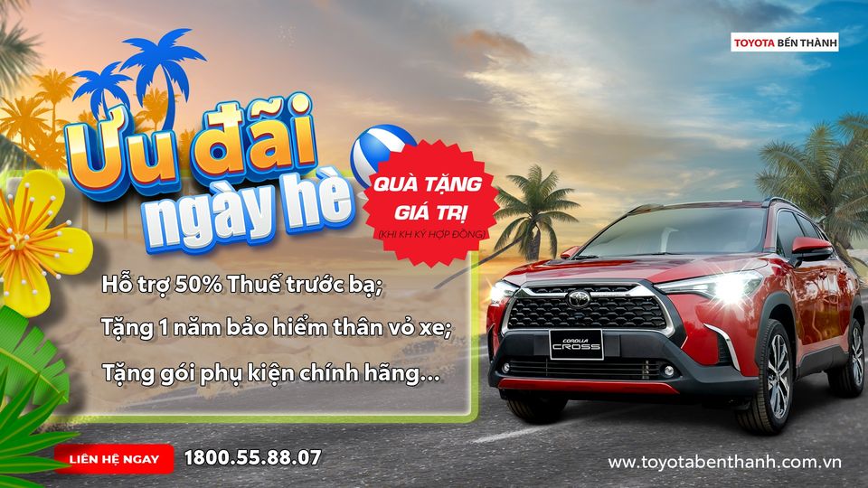 COROLLA CROSS - ƯU ĐÃI NGÀY HÈ TẠI TOYOTA BẾN THÀNH