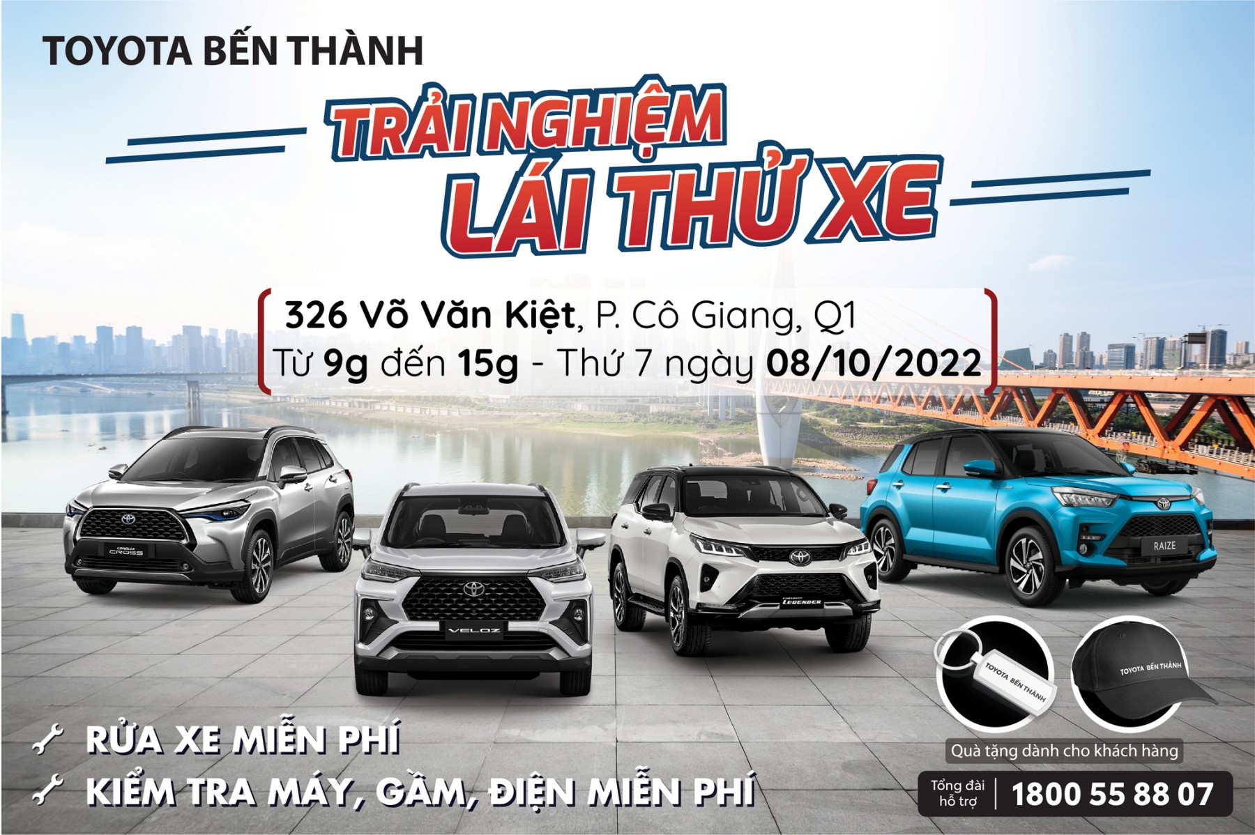 "𝑻𝒓𝒂̉𝒊 𝒏𝒈𝒉𝒊𝒆̣̂𝒎 𝒕𝒉𝒖̛̉ 𝒙𝒆 𝒎𝒐̛́𝒊" tại Toyota Bến Thành- CS Chương Dương