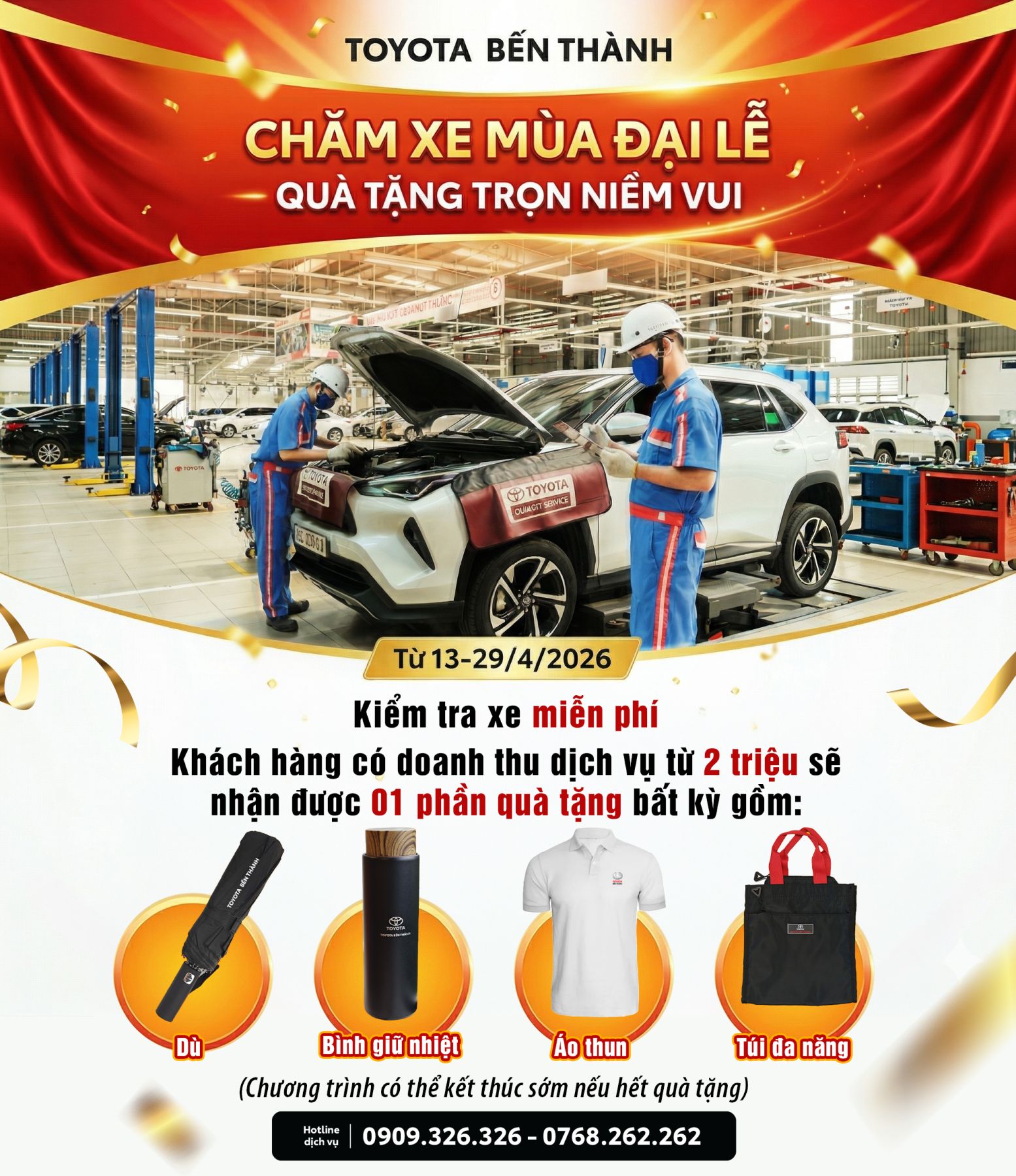 Ưu đãi Dịch Vụ - Toyota Bến Thành