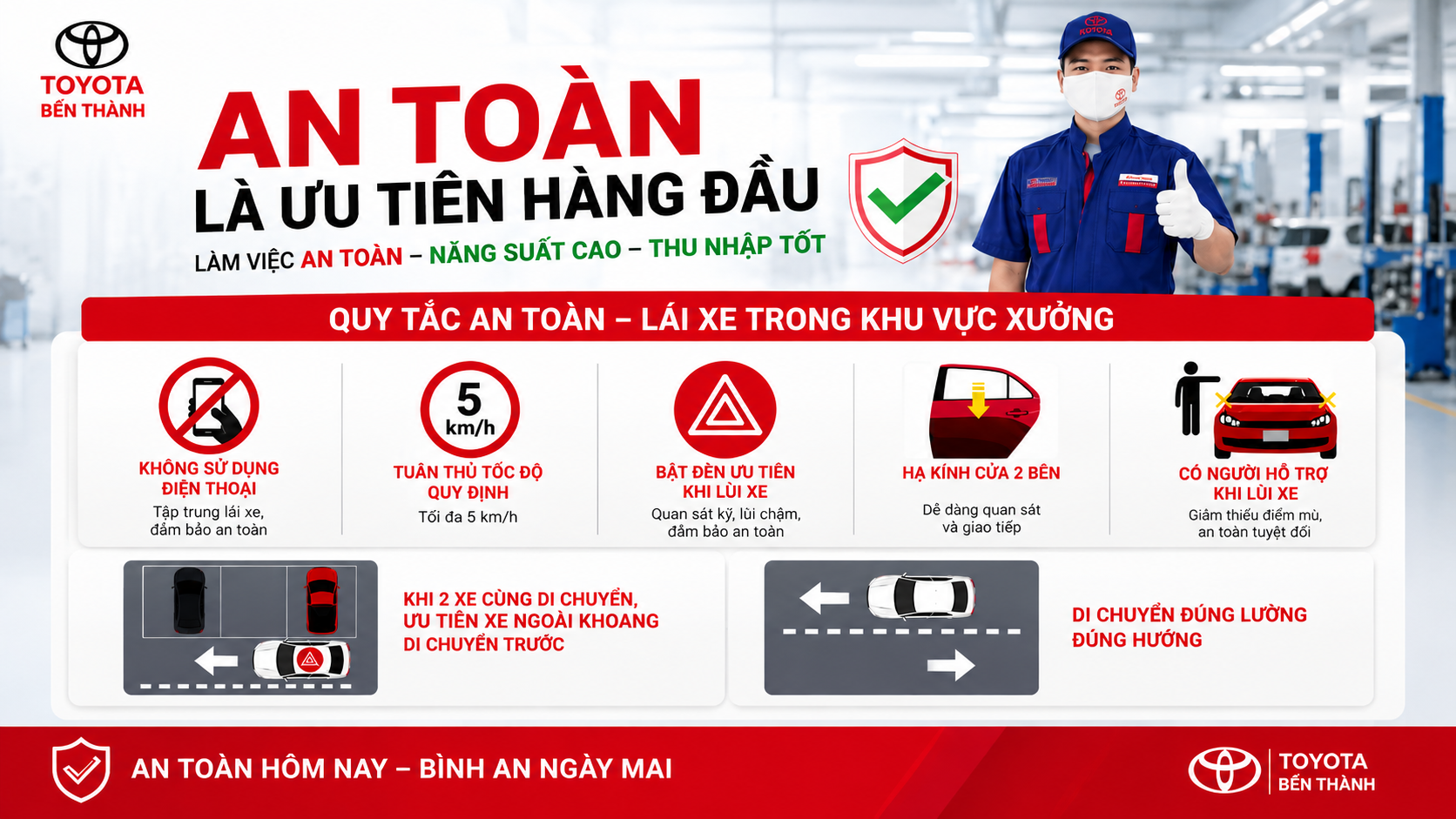 AN TOÀN LAO ĐỘNG – GIÁ TRỊ CỐT LÕI TẠI TOYOTA BẾN THÀNH
