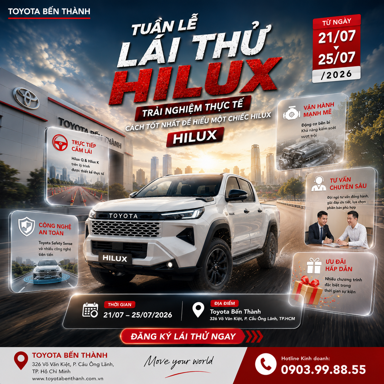 Toyota Bến Thành - lái thử xe