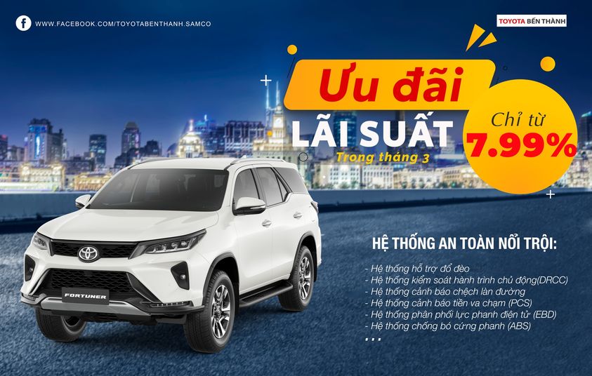 Chương trình khuyến mại đặc biệt dành cho Toyota Fortuner T3