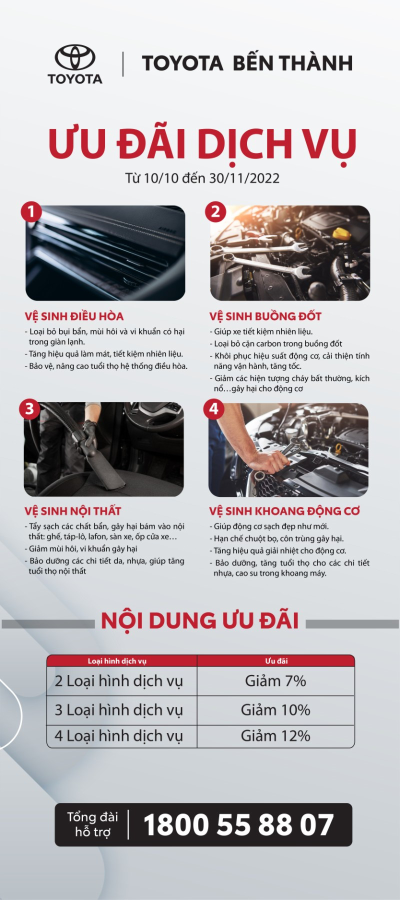 [ƯU ĐÃI DỊCH VỤ TẠI TOYOTA BẾN THÀNH]